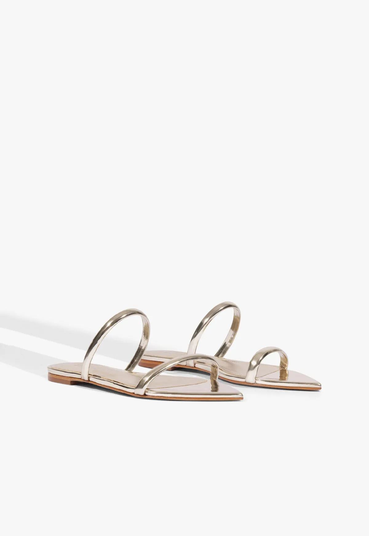 Nylle Metallic Flat Sandal sold by SCHUTZ product image thumbnail 2