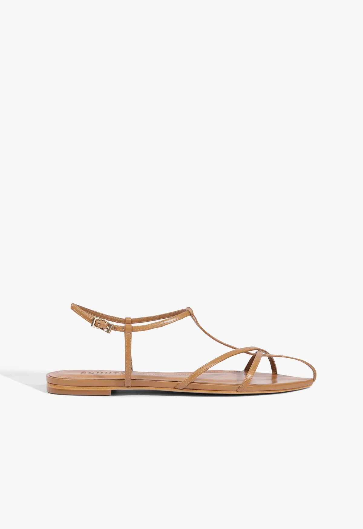 Lowen Leather Flat Sandal sold by SCHUTZ
