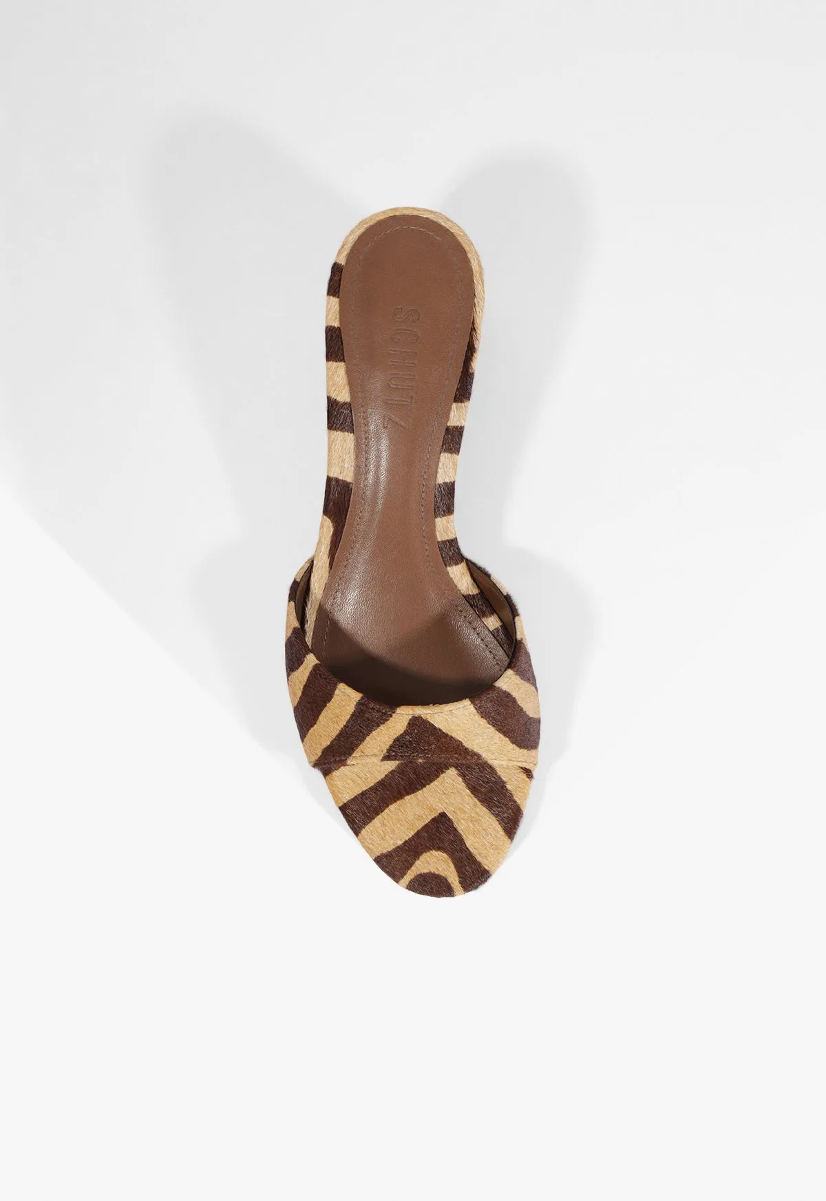 Harriet Mid Mule Animal Print Leather Sandal sold by SCHUTZ product image thumbnail 4