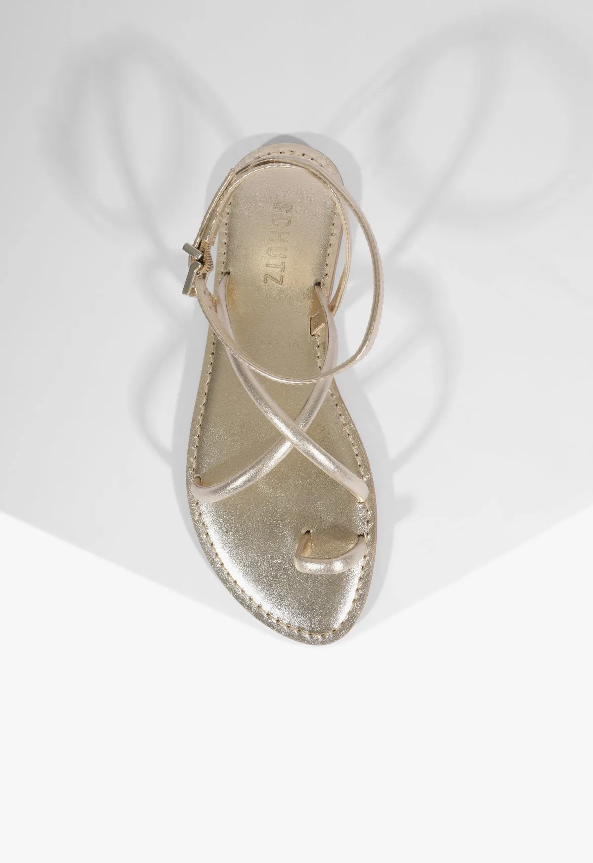 Valeria Leather Flat Sandal sold by SCHUTZ product image thumbnail 4