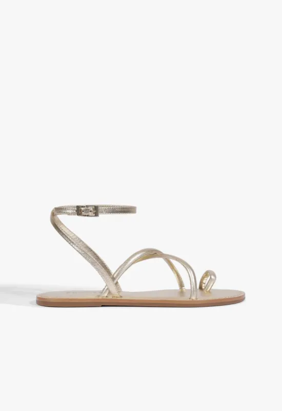 Valeria Leather Flat Sandal made by SCHUTZ