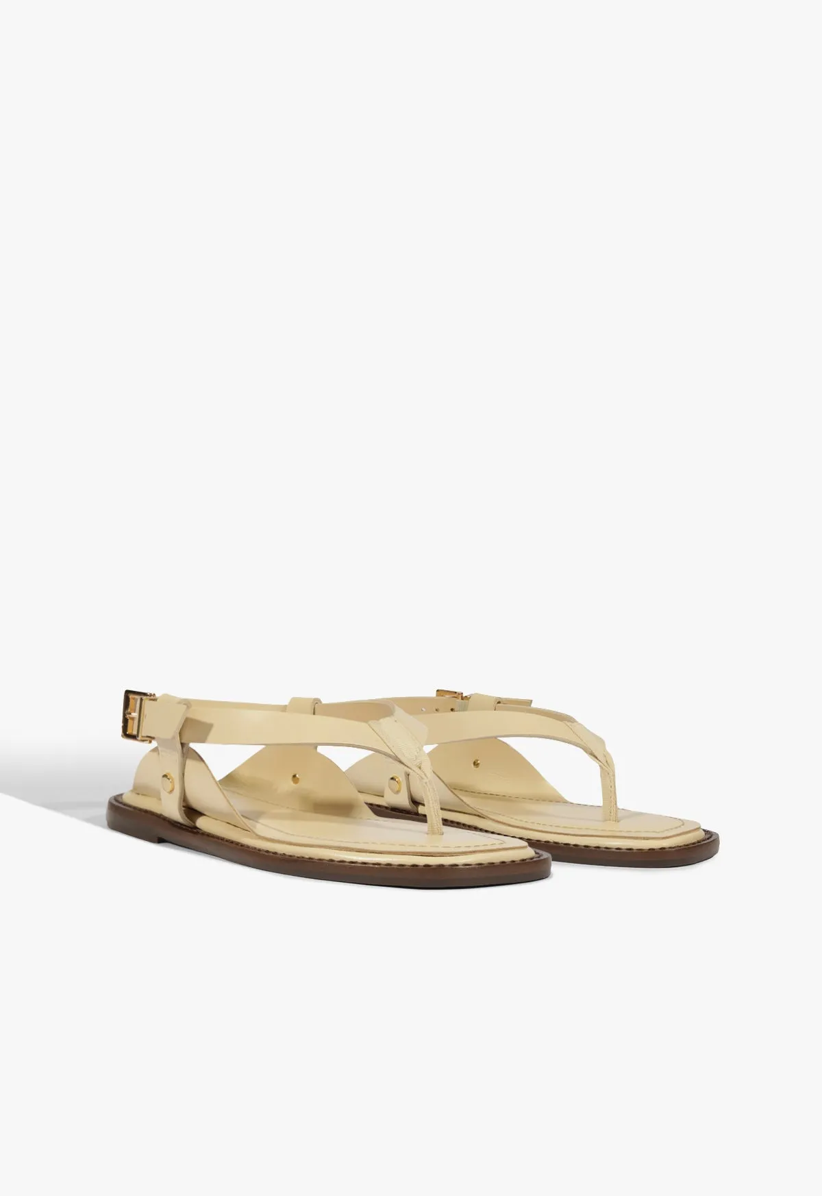 Lorraine Leather Flat Sandal sold by SCHUTZ product image thumbnail 3