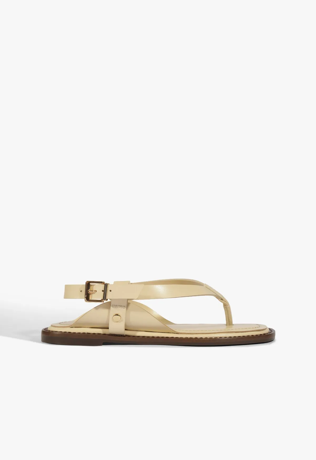 Lorraine Leather Flat Sandal sold by SCHUTZ