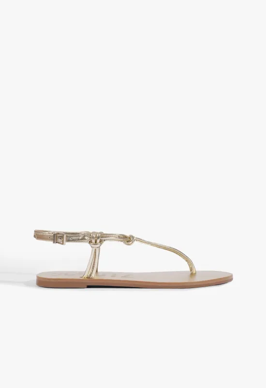 Nina Leather Flat Sandal made by SCHUTZ