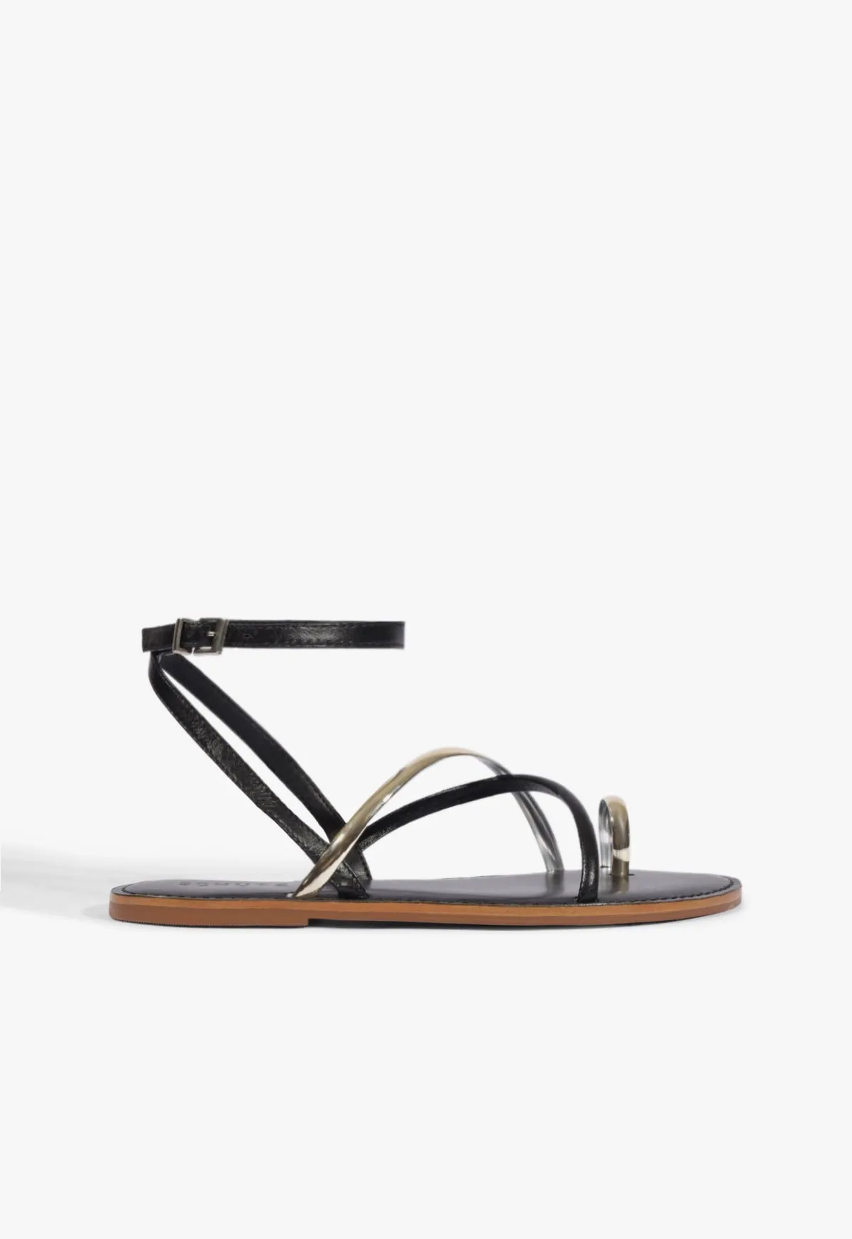 Valeria Leather Flat Sandal sold by SCHUTZ