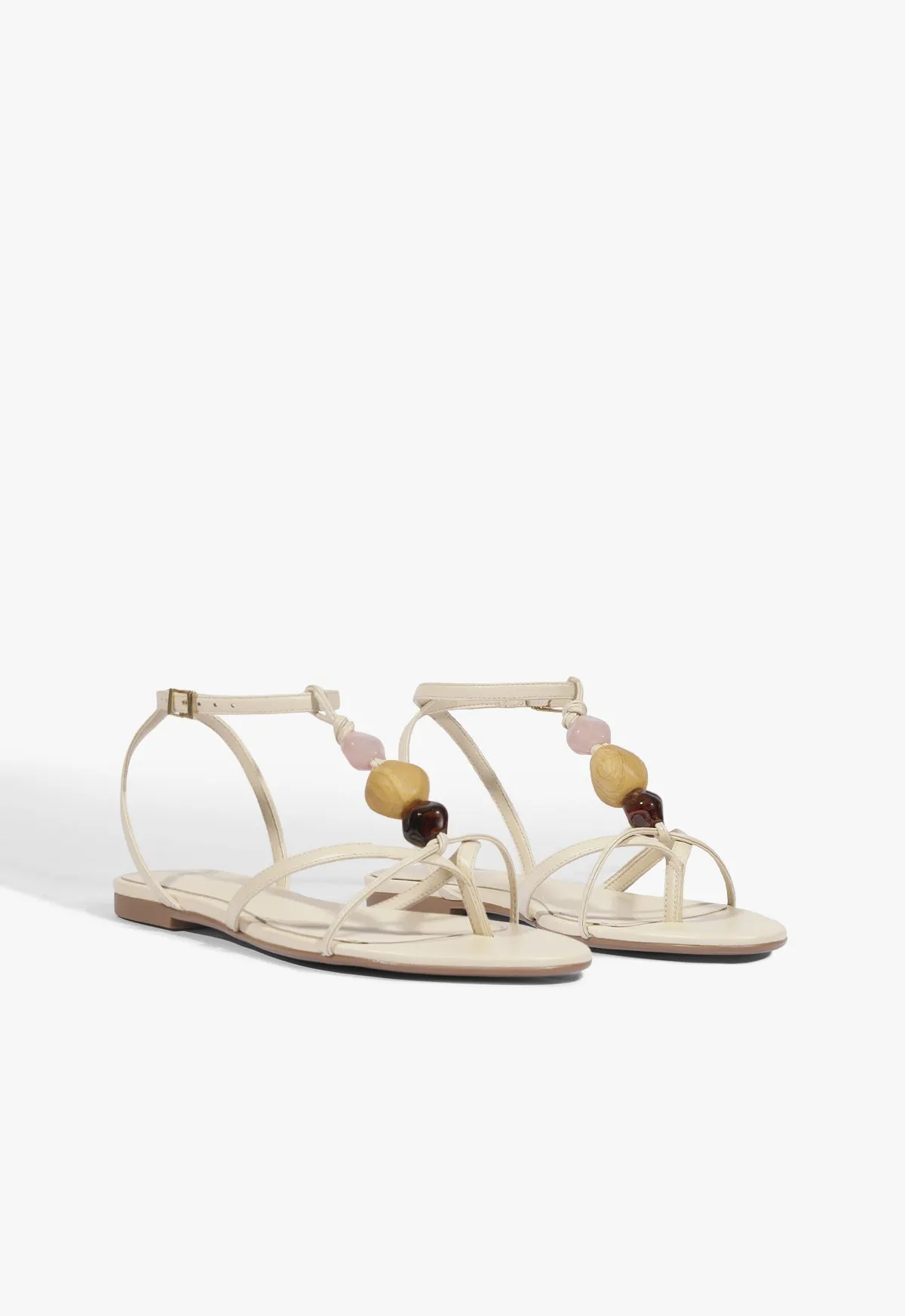 Amber Leather Flat Sandal sold by SCHUTZ product image thumbnail 2