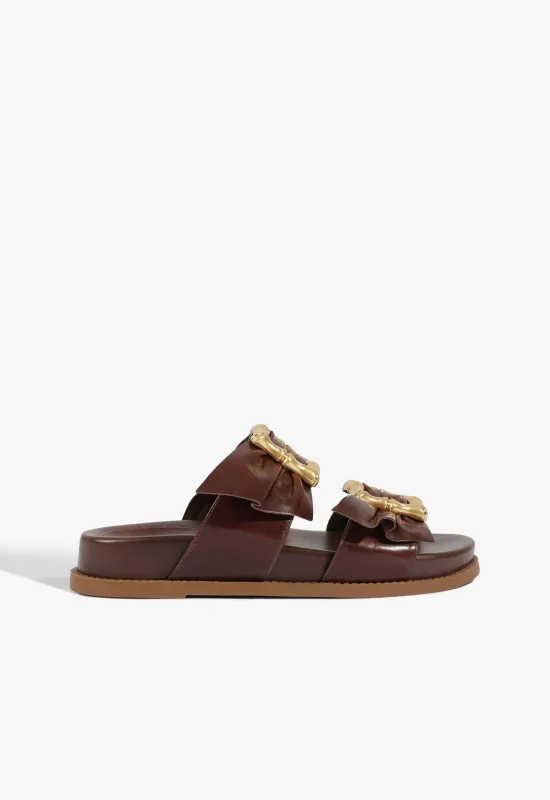 Enola Bamboo Leather Sporty Sandal made by SCHUTZ