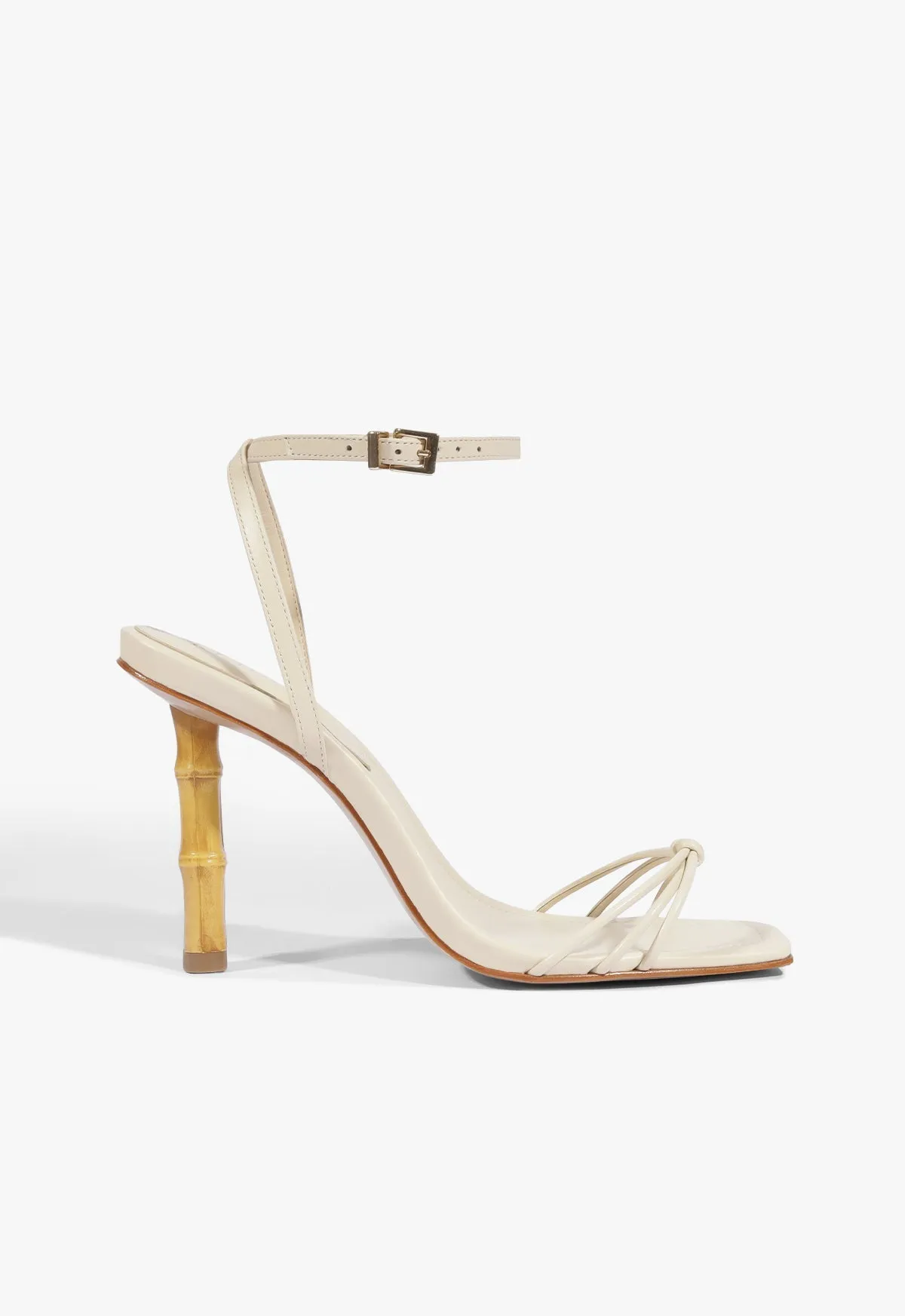 Haven Bamboo Leather Stiletto Sandal sold by SCHUTZ