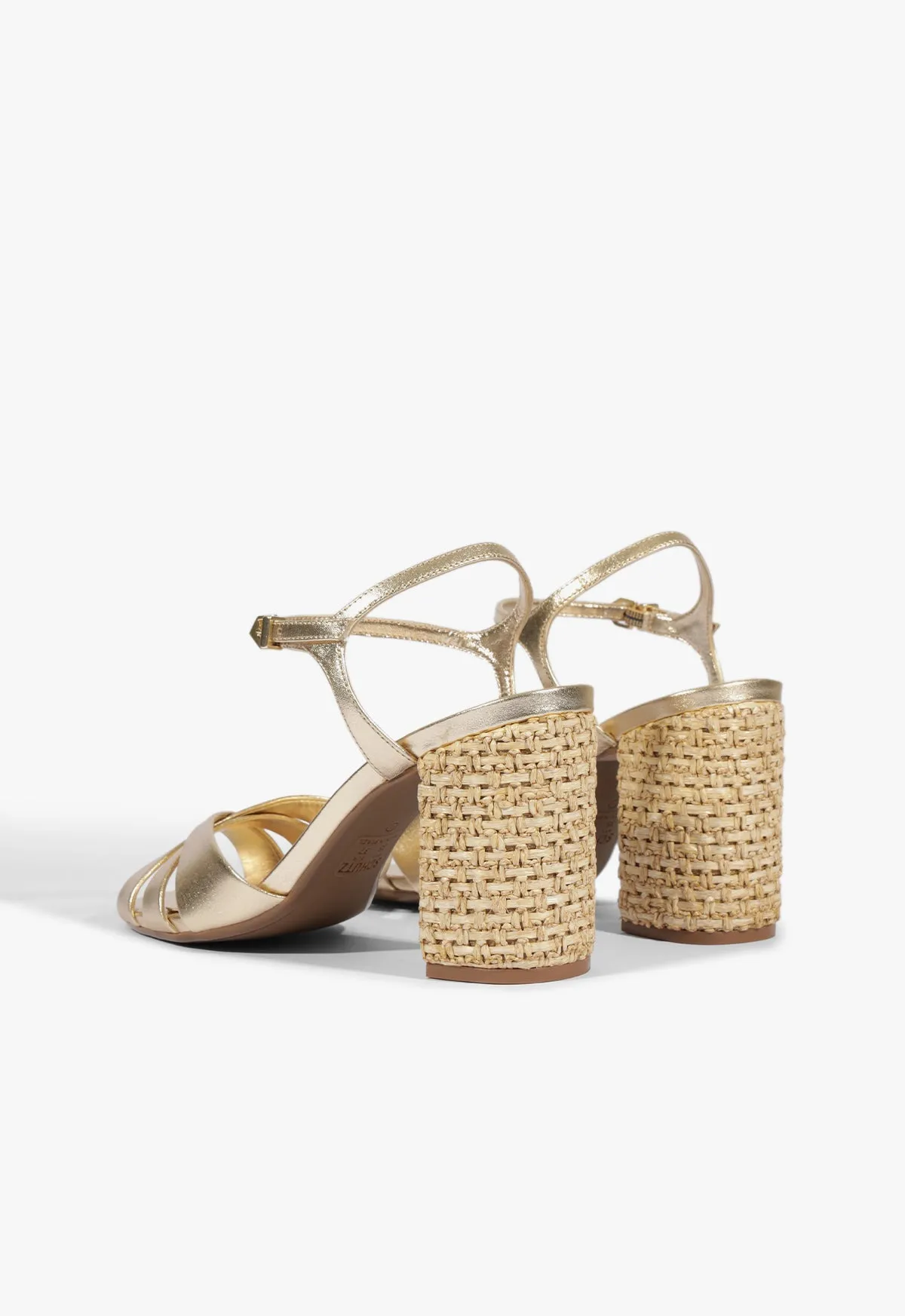 Keefa Raffia High Block Sandal sold by SCHUTZ product image thumbnail 5