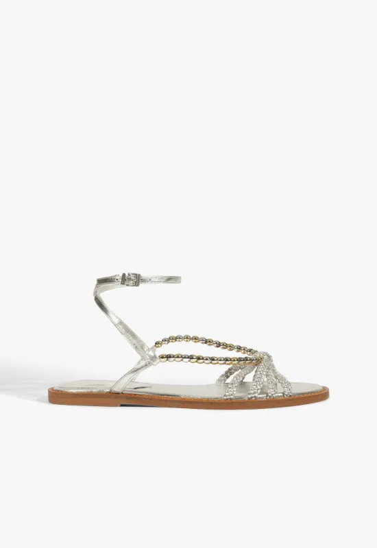 Adele Leather Flat Sandal made by SCHUTZ