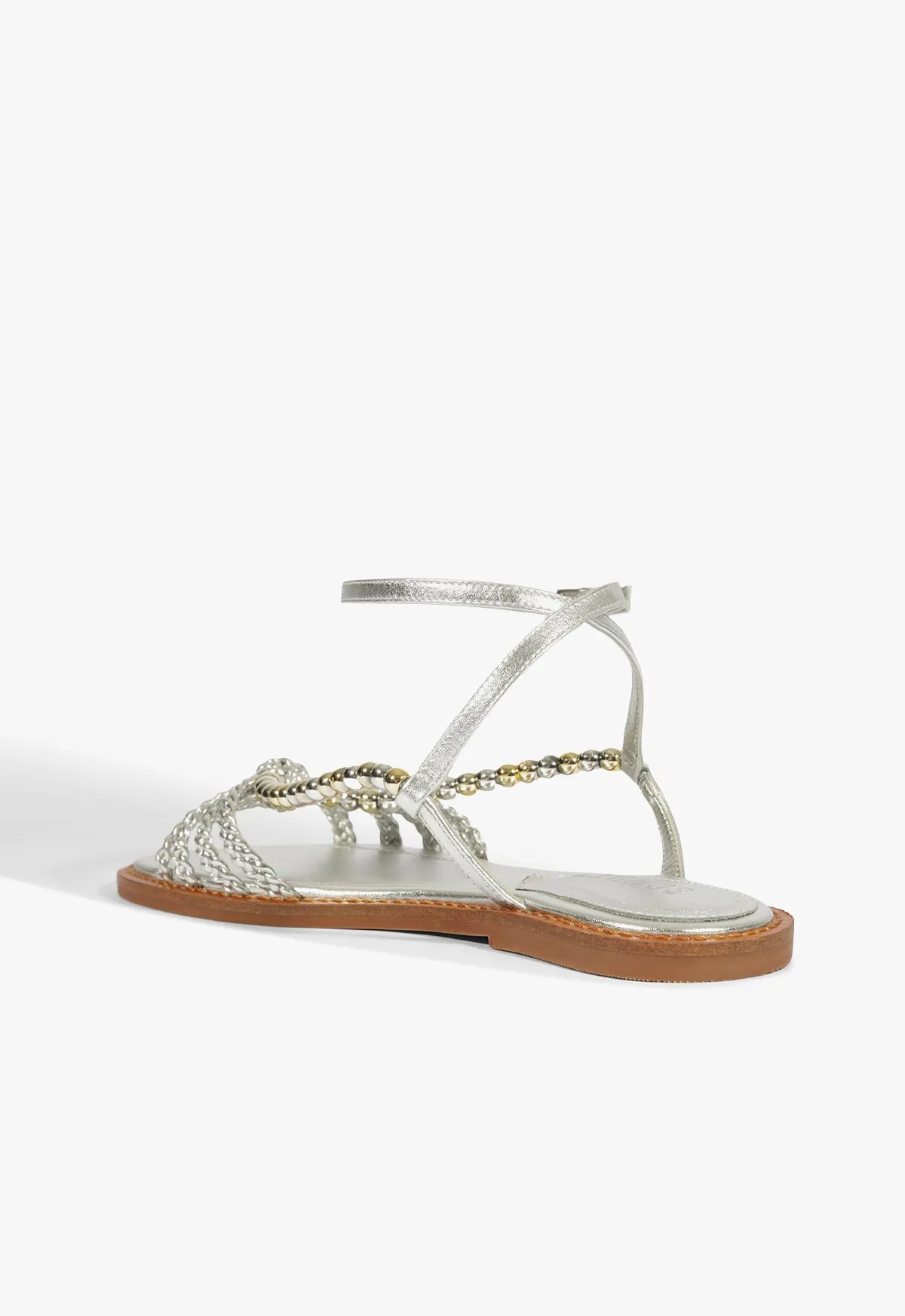 Adele Leather Flat Sandal sold by SCHUTZ product image thumbnail 4