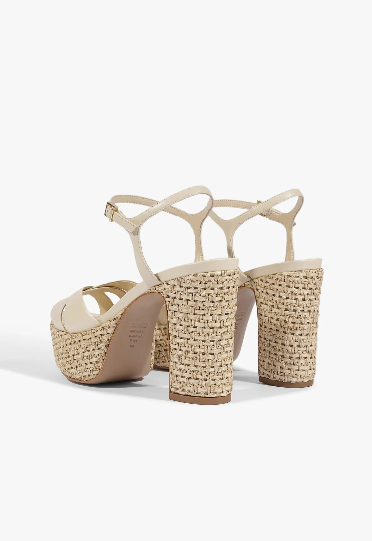 Keefa Raffia Platform Sandal sold by SCHUTZ product image thumbnail 3