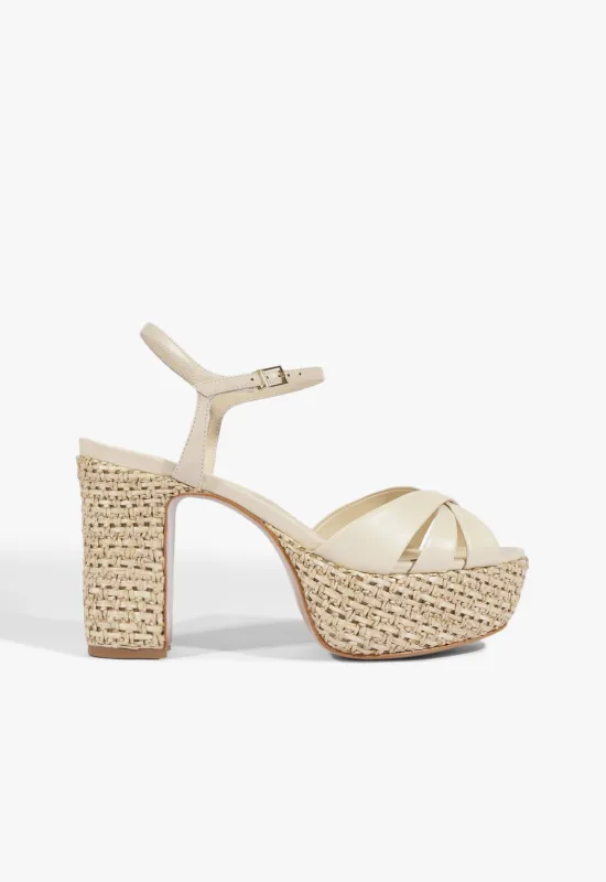 Keefa Raffia Platform Sandal made by SCHUTZ