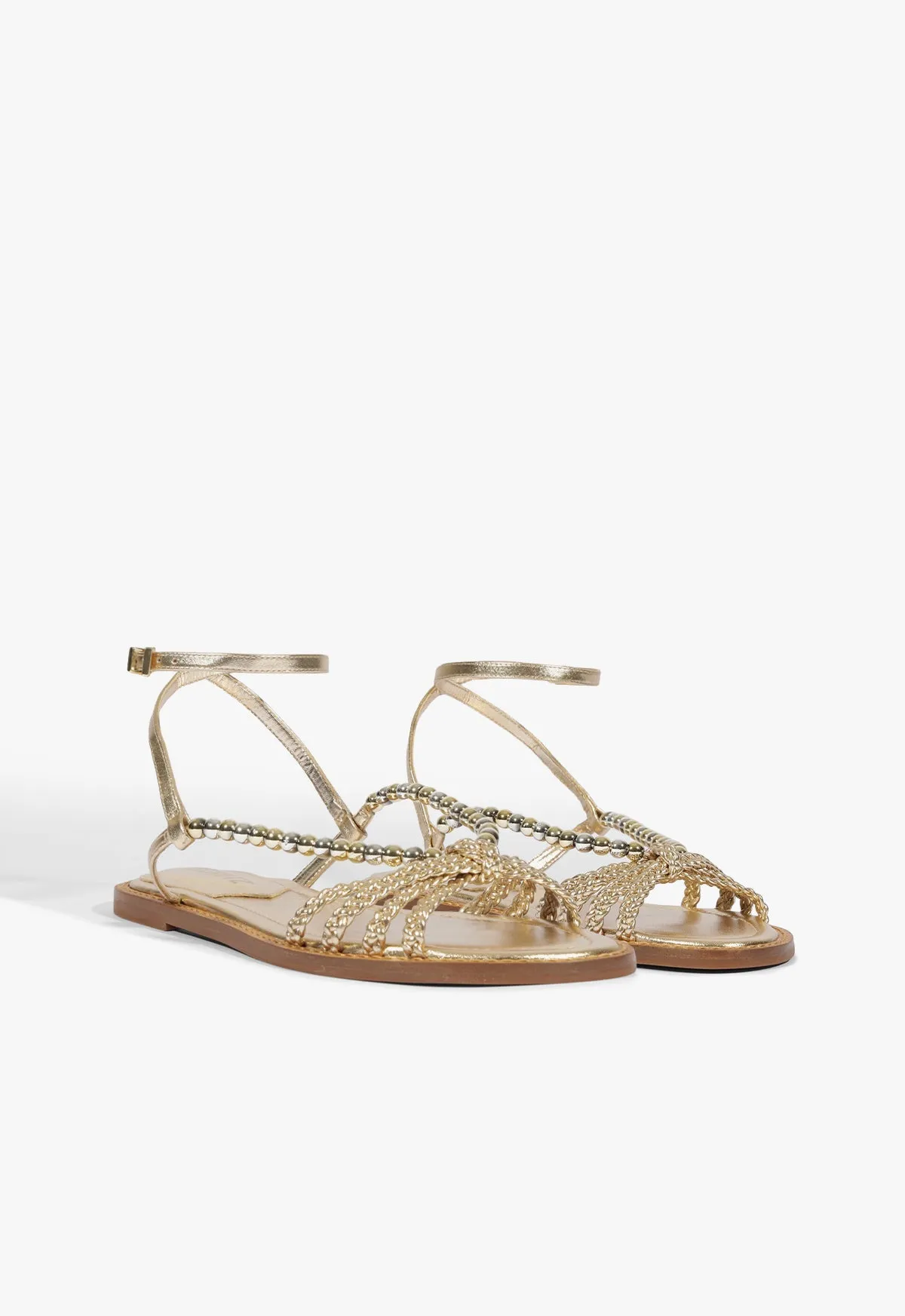 Adele Leather Flat Sandal sold by SCHUTZ product image thumbnail 3