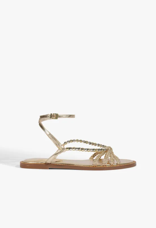 Adele Leather Flat Sandal made by SCHUTZ