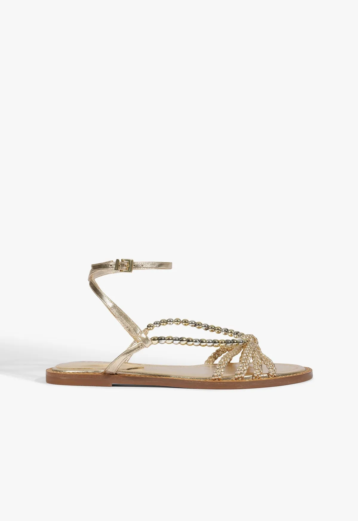 Adele Leather Flat Sandal sold by SCHUTZ