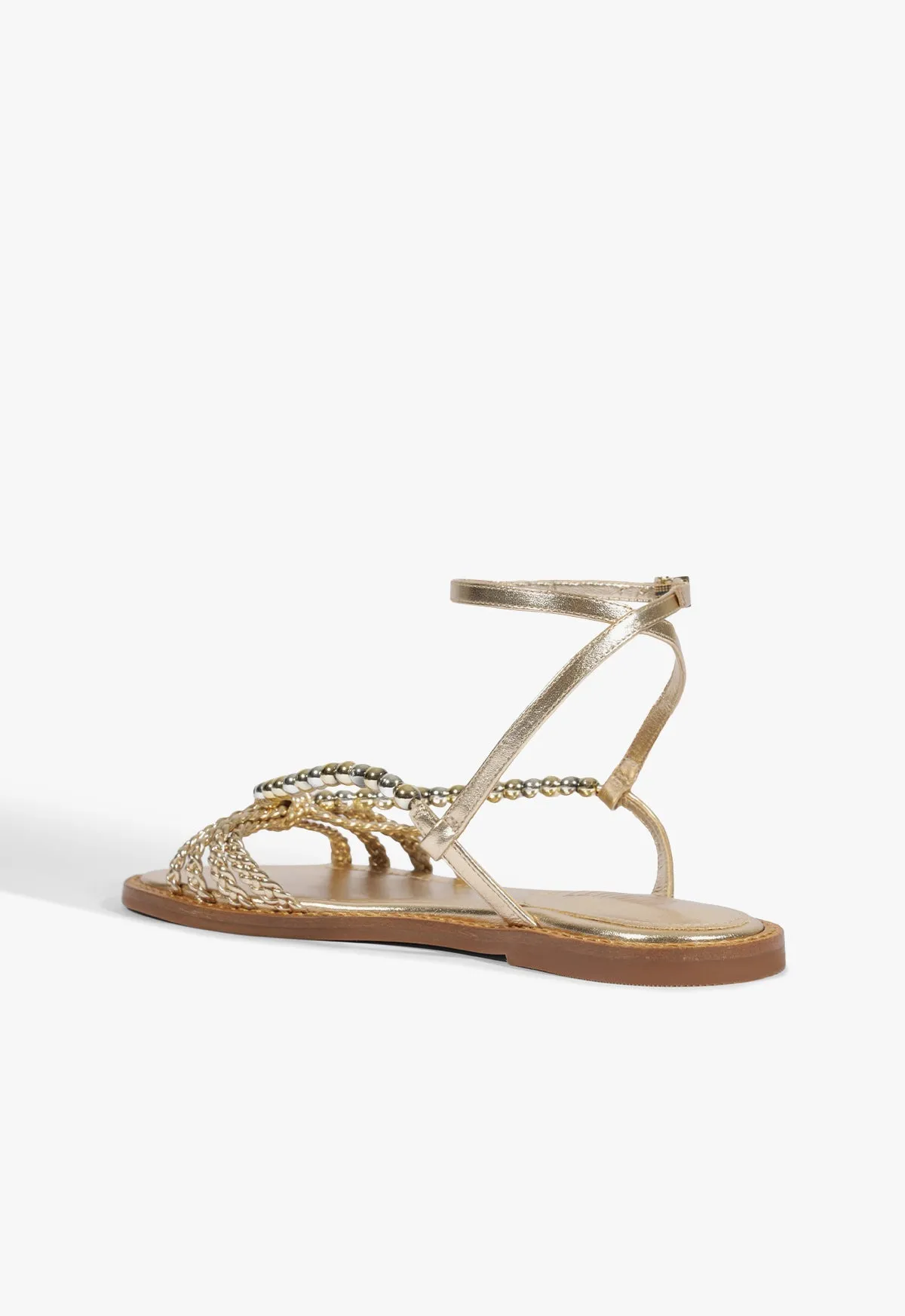 Adele Leather Flat Sandal sold by SCHUTZ product image thumbnail 4