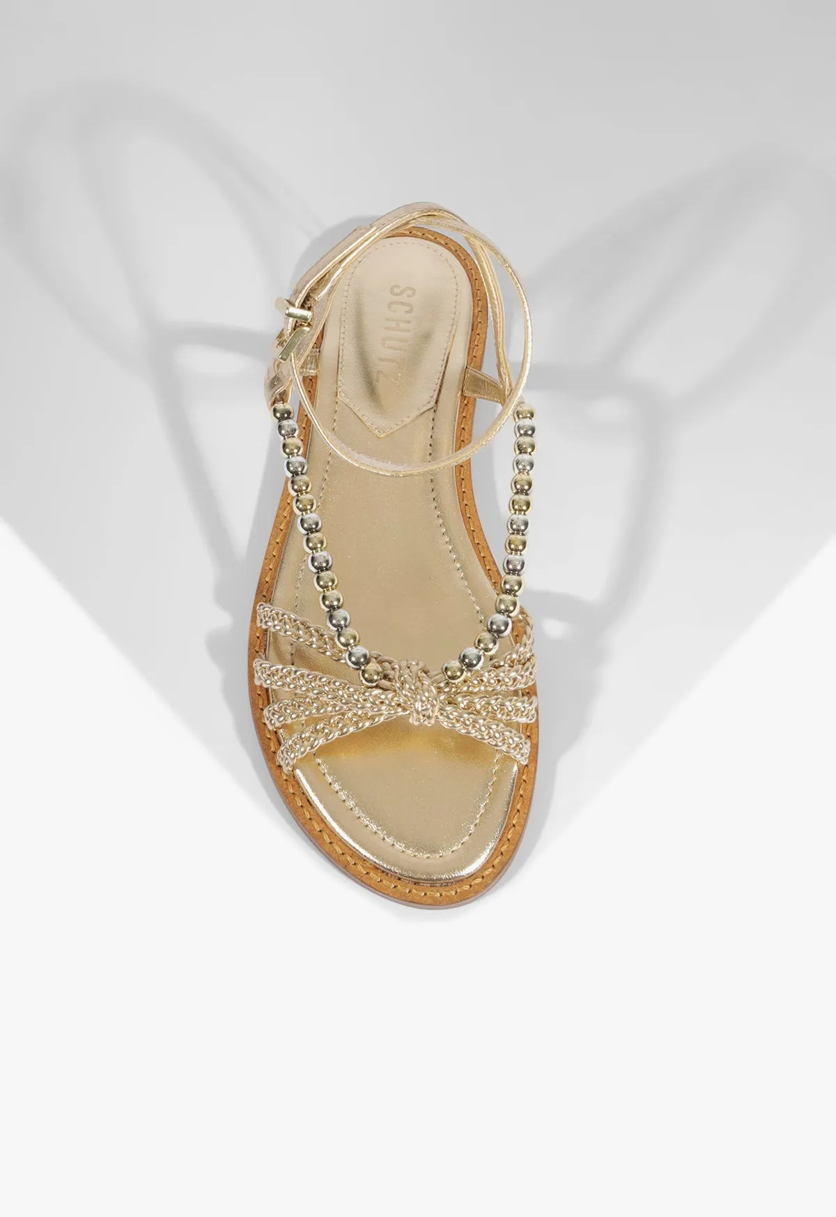Adele Leather Flat Sandal sold by SCHUTZ product image thumbnail 5
