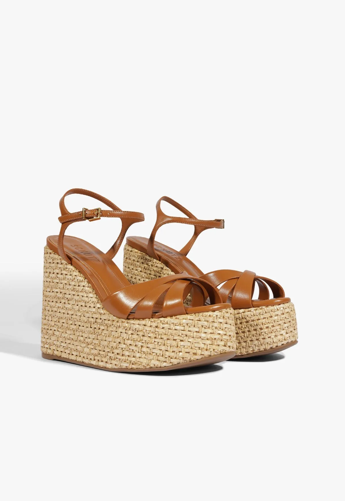 Keefa Raffia Wedge Sandal sold by SCHUTZ product image thumbnail 3