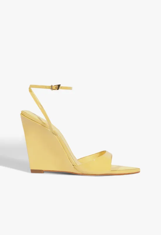Elodie Wedge Patent Sandal made by SCHUTZ
