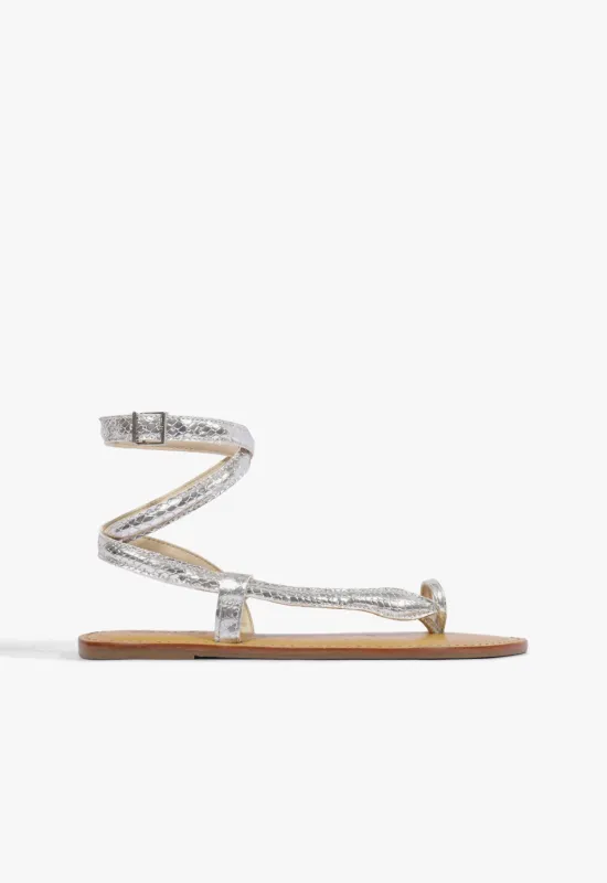 Courtney Metallic Leather Sandal made by SCHUTZ