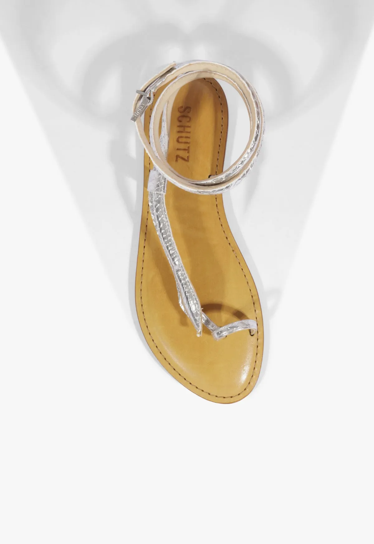 Courtney Metallic Leather Sandal sold by SCHUTZ product image thumbnail 4