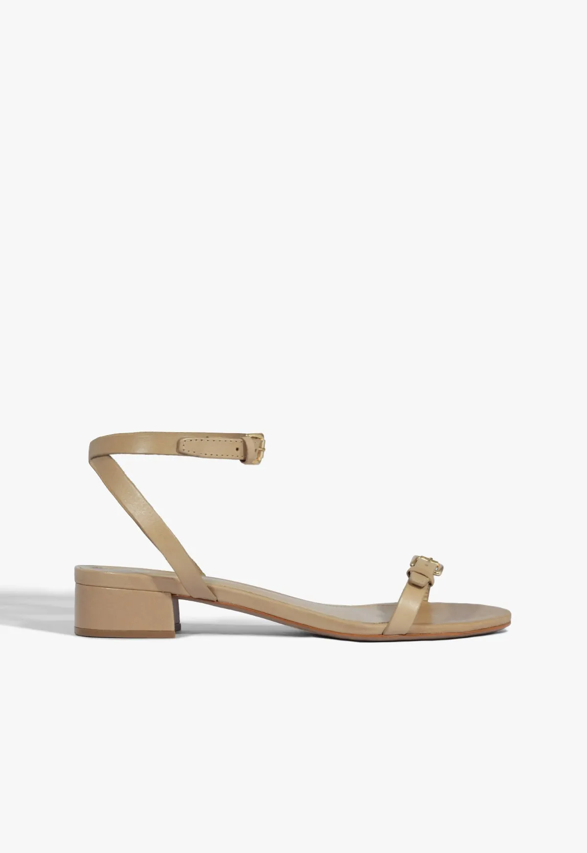 Aurora Mid Block Leather Sandal sold by SCHUTZ