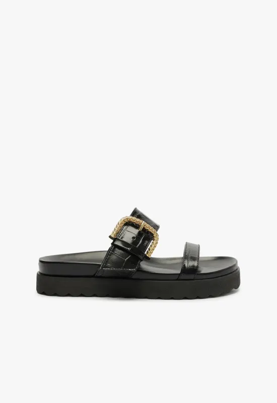 Brinna Leather Sporty Sandal made by SCHUTZ
