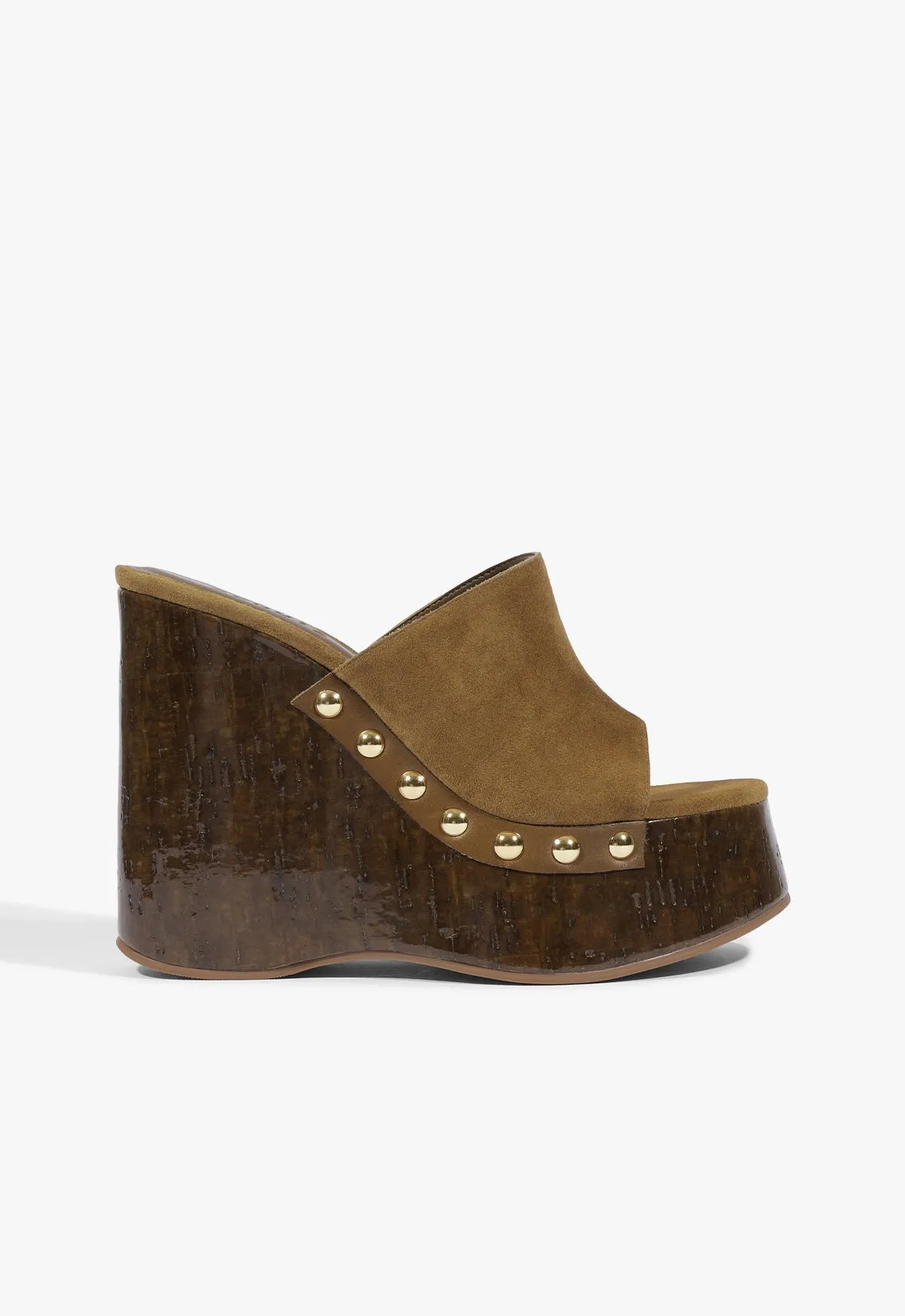 Dalle Studs Suede Sandal sold by SCHUTZ
