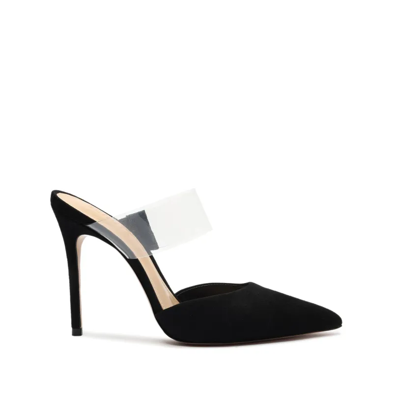 Sionne Suede & Vinyl Mule made by SCHUTZ