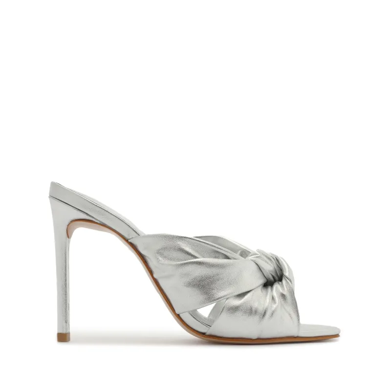 Mindy Metallic Leather Sandal made by SCHUTZ
