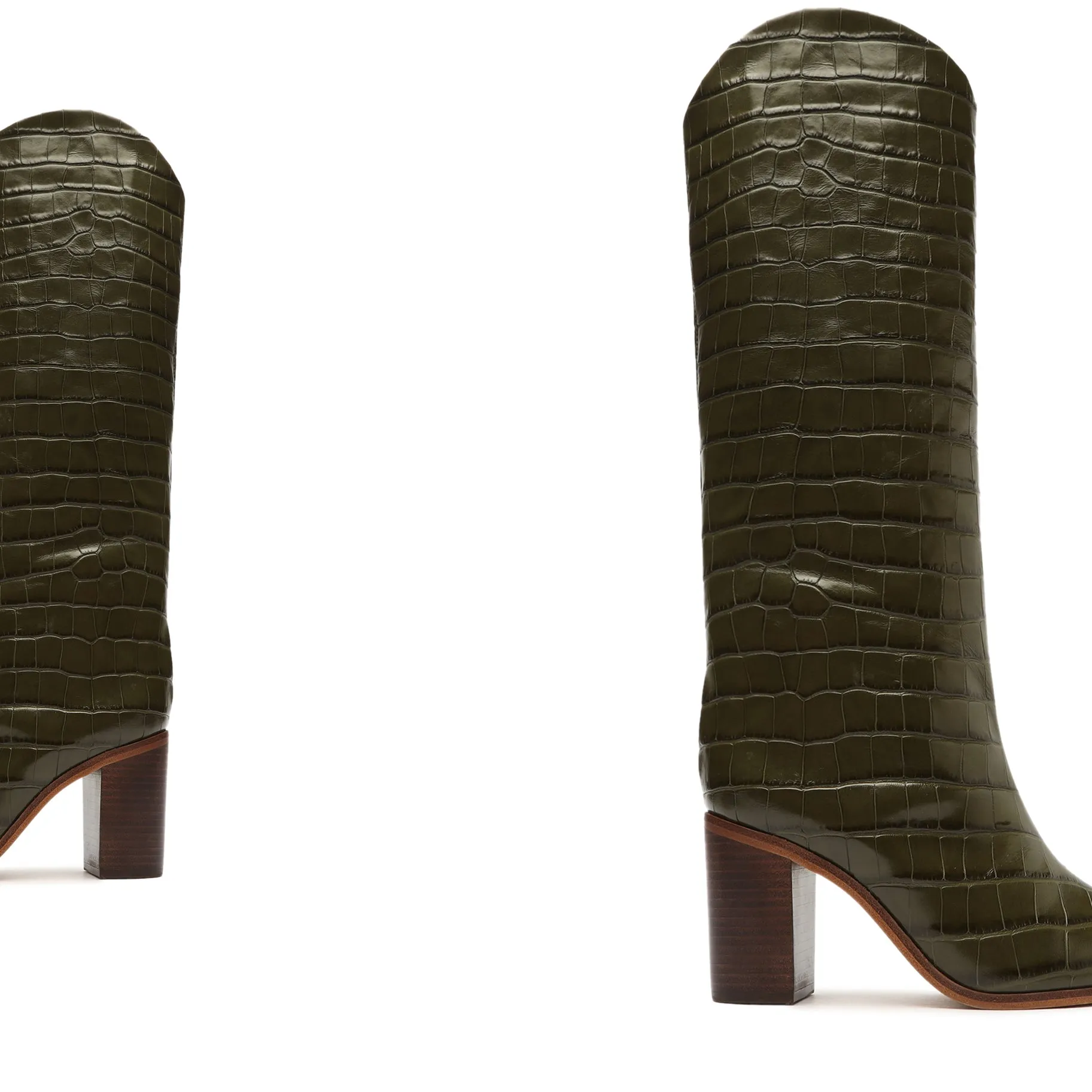 Maryana Block Crocodile-Embossed Leather Boot sold by SCHUTZ product image thumbnail 4