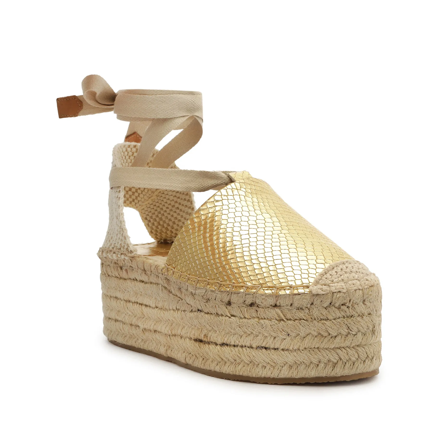 Greeca Metallic Leather Espadrille sold by SCHUTZ product image thumbnail 2