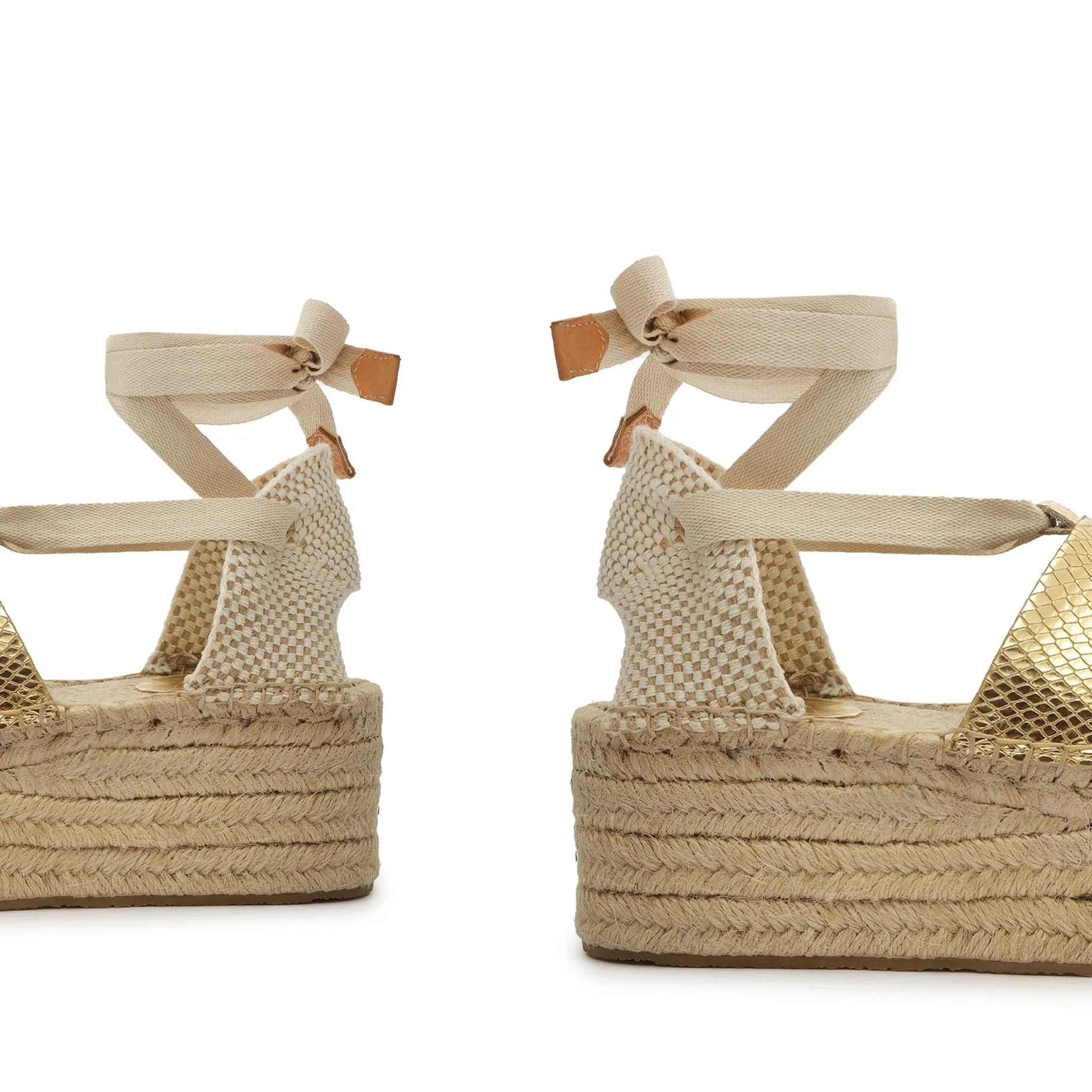 Greeca Metallic Leather Espadrille sold by SCHUTZ product image thumbnail 4