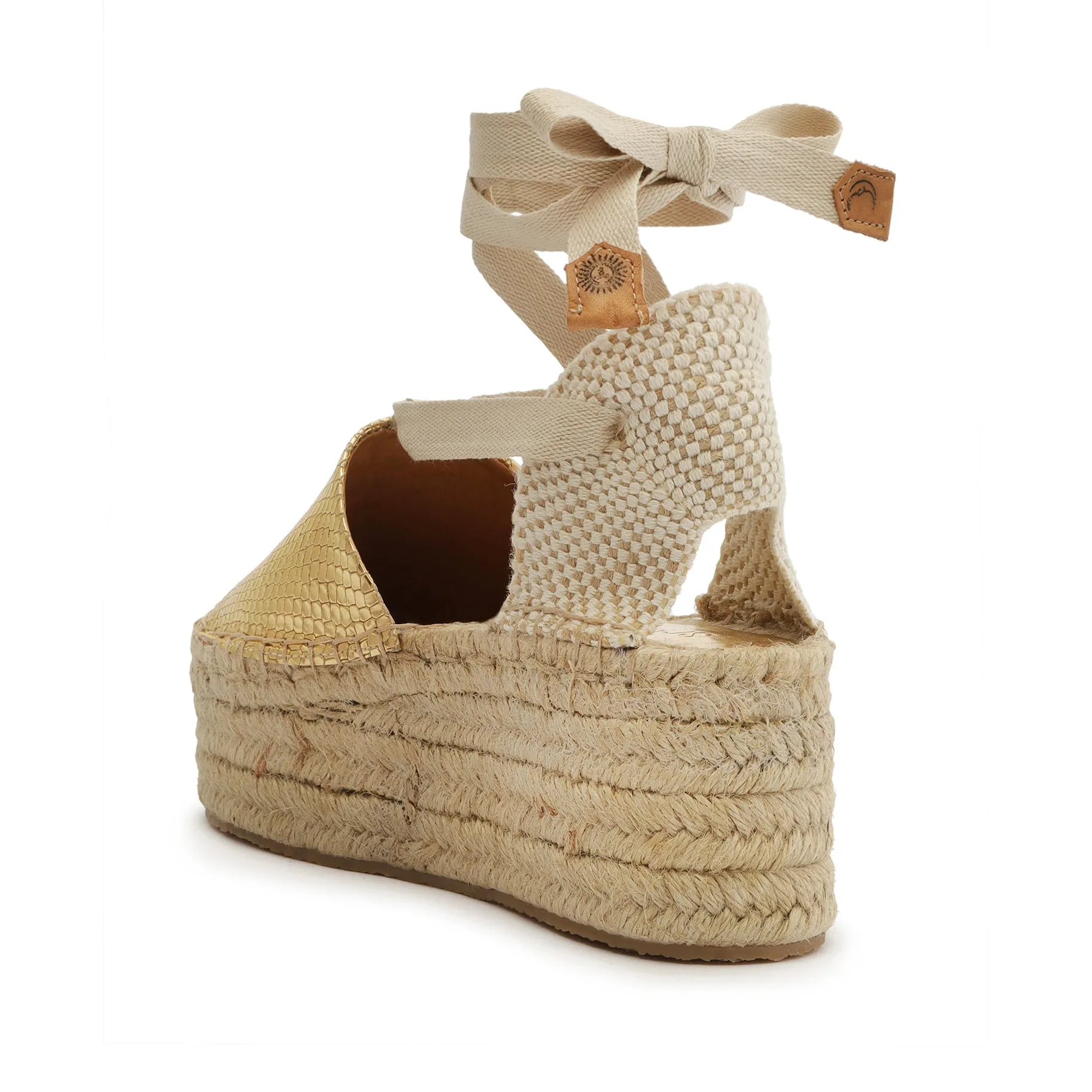 Greeca Metallic Leather Espadrille sold by SCHUTZ product image thumbnail 3
