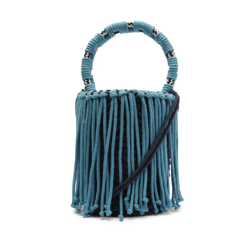 Nicolle Bucket Cotton Rope Handbag made by SCHUTZ