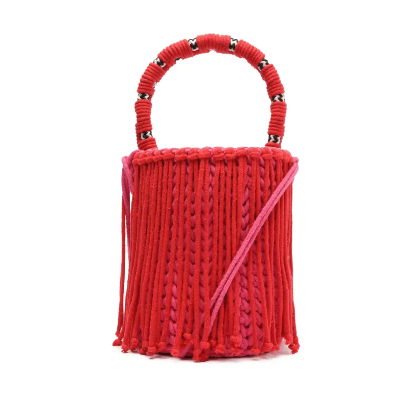 Nicolle Bucket Cotton Rope Handbag made by SCHUTZ