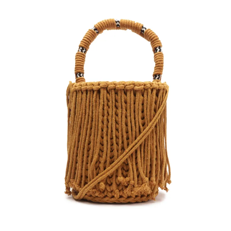 Nicolle Bucket Cotton Rope Handbag made by SCHUTZ
