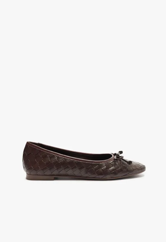 Arissa Woven Leather Flat made by SCHUTZ