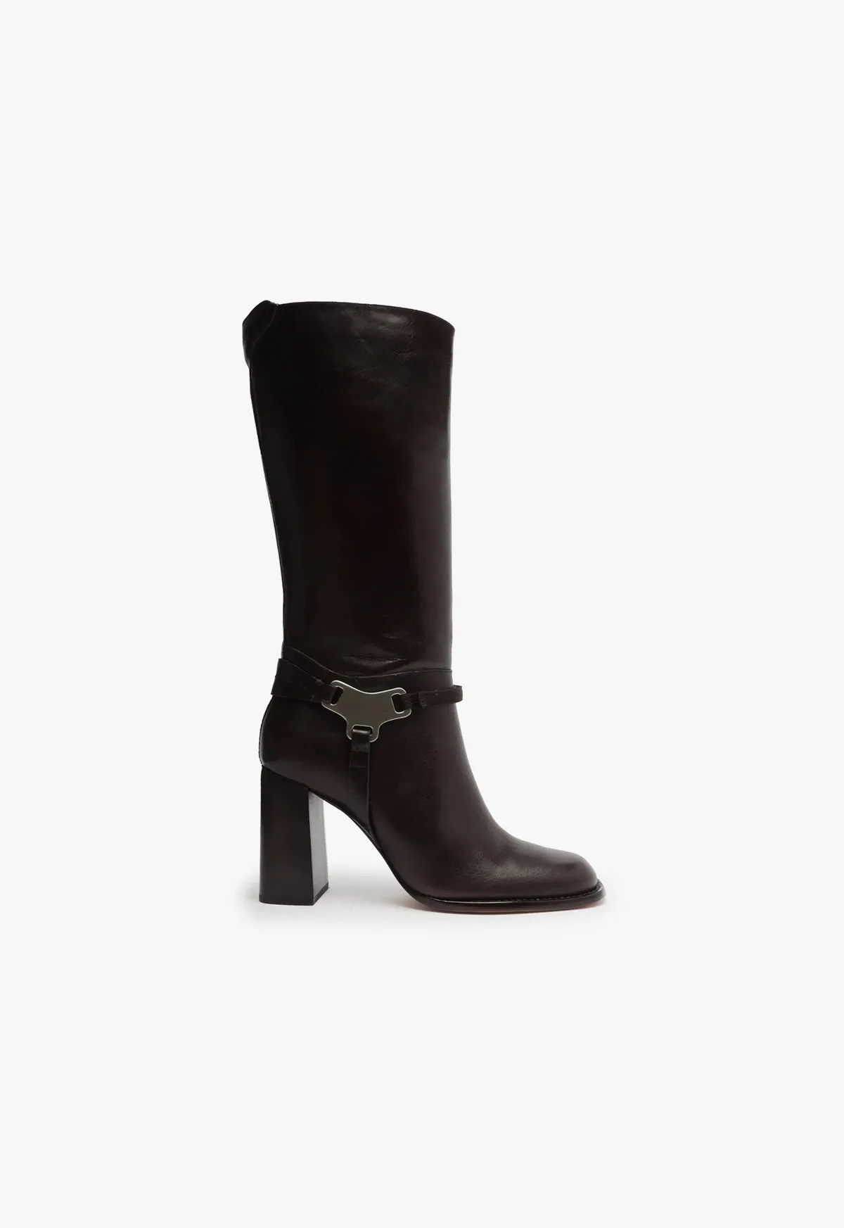 Dallas Leather Boot sold by SCHUTZ