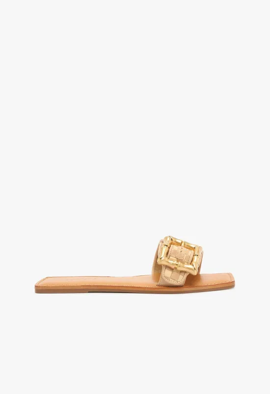 Enola Woven Leather Sandal made by SCHUTZ