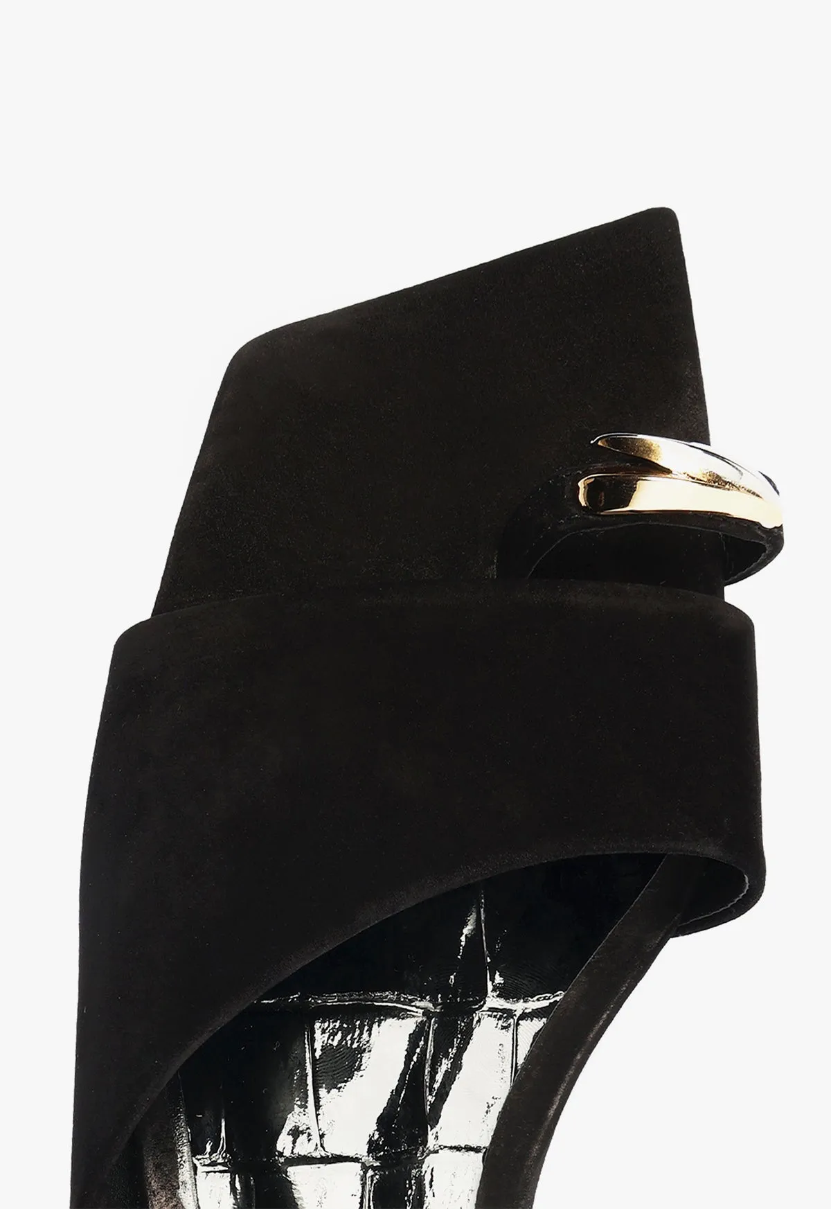 Jodie Black Leather Flat Sandal sold by SCHUTZ product image thumbnail 5