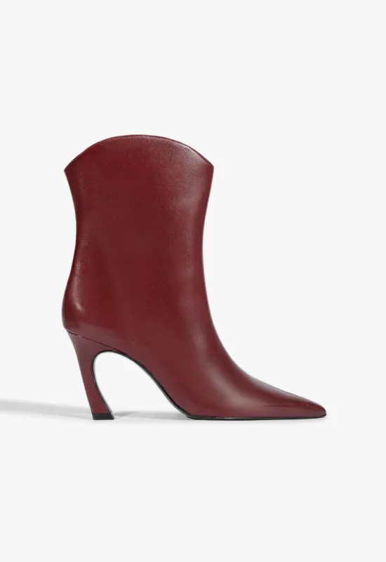 Maryann Curve Leather Bootie made by SCHUTZ