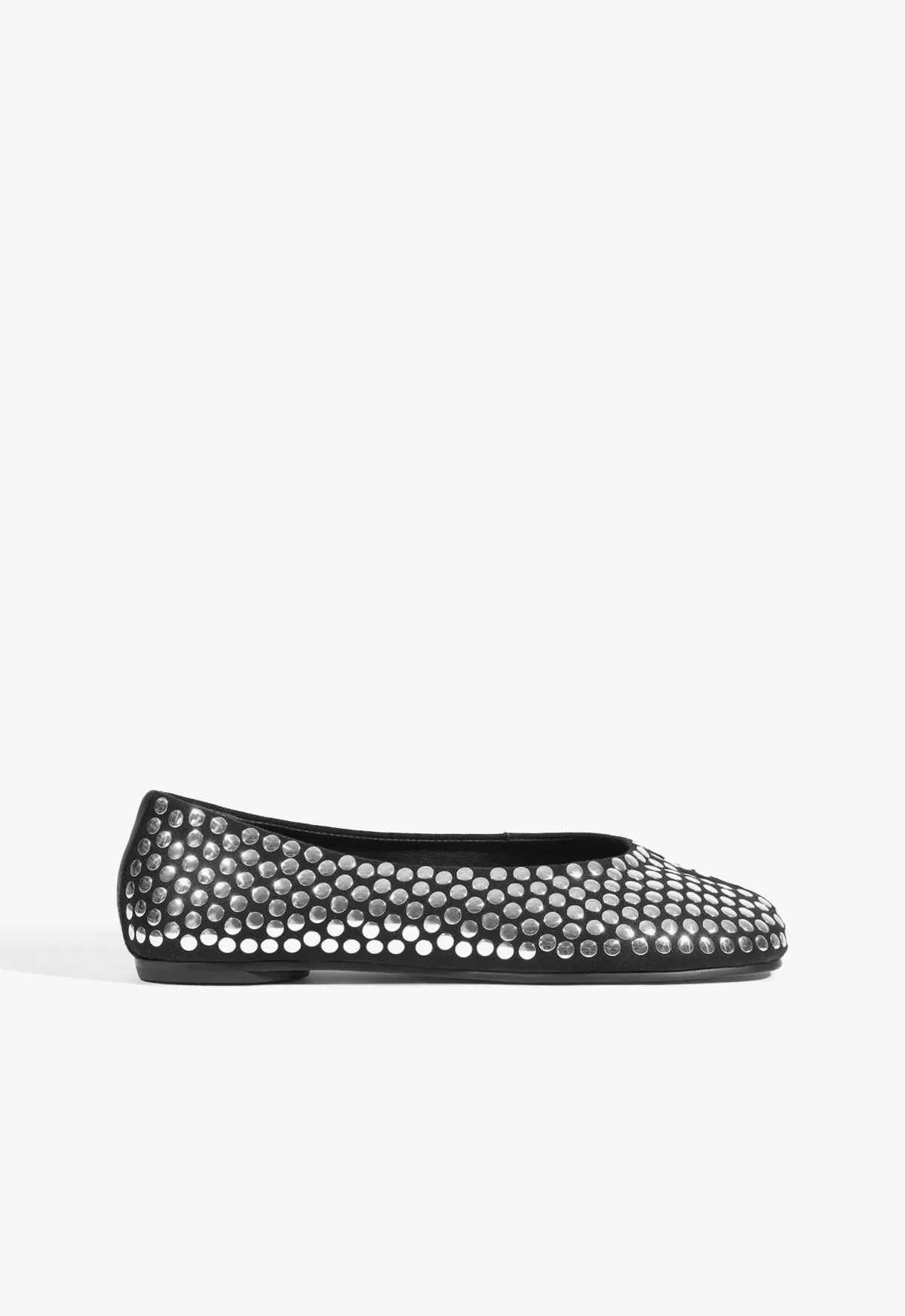 Yumi Studs Leather Ballet Flat sold by SCHUTZ