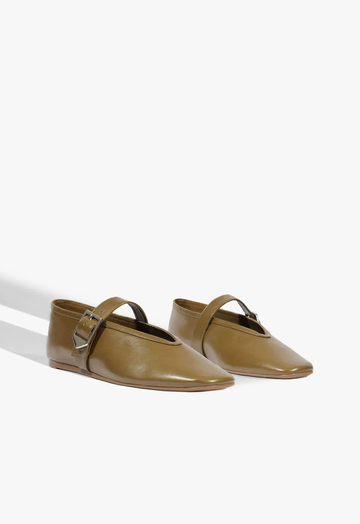 Vick Buckle Leather Ballet Flat sold by SCHUTZ product image thumbnail 3