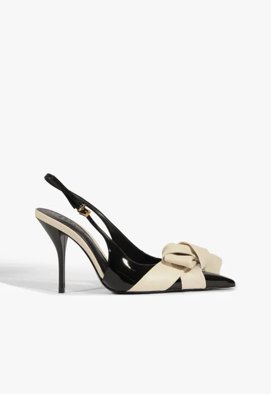 Liora Bow Patent Leather Pump made by SCHUTZ