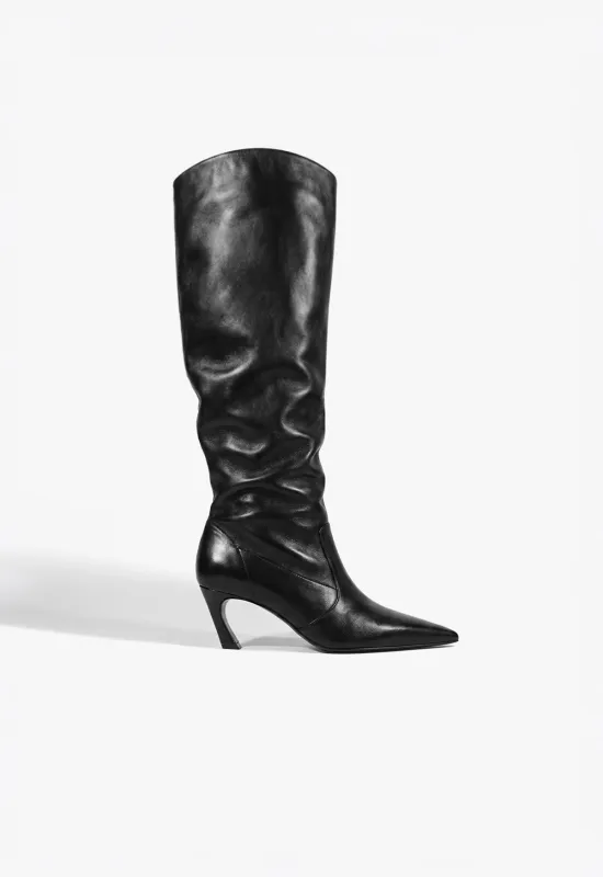 Lexi Mid Slouch Leather Boot made by SCHUTZ