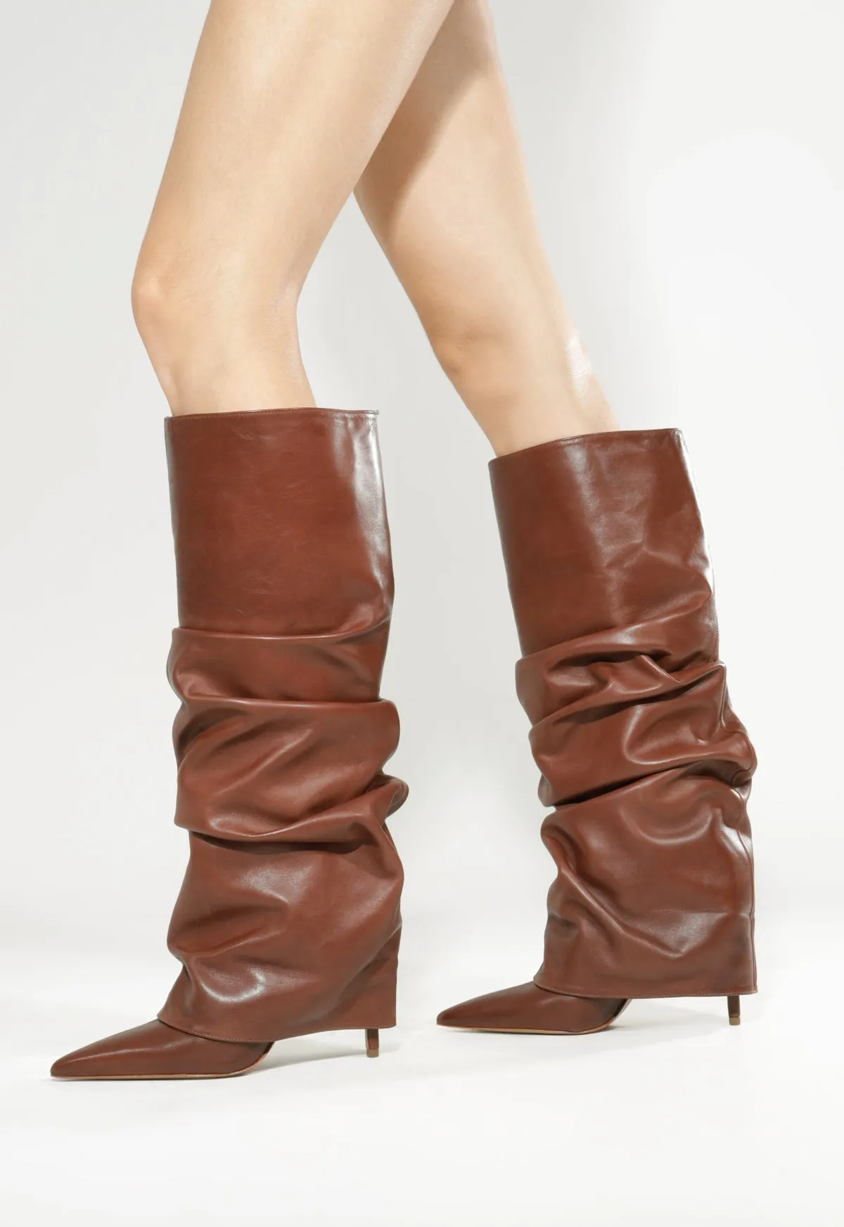 Mikki Up Cloak Leather Boot sold by SCHUTZ product image thumbnail 2