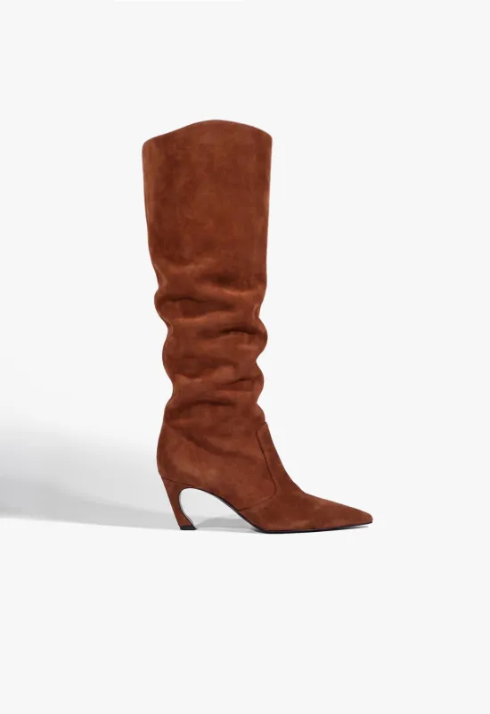 Lexi Mid Slouch Leather Boot made by SCHUTZ