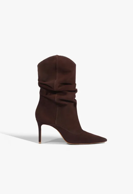 Maryana Slouch Suede Bootie made by SCHUTZ